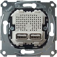 Розетка USB тип A+A без накладки без рамки Schneider Electric Merten System M 2-м. 2100мA картинка